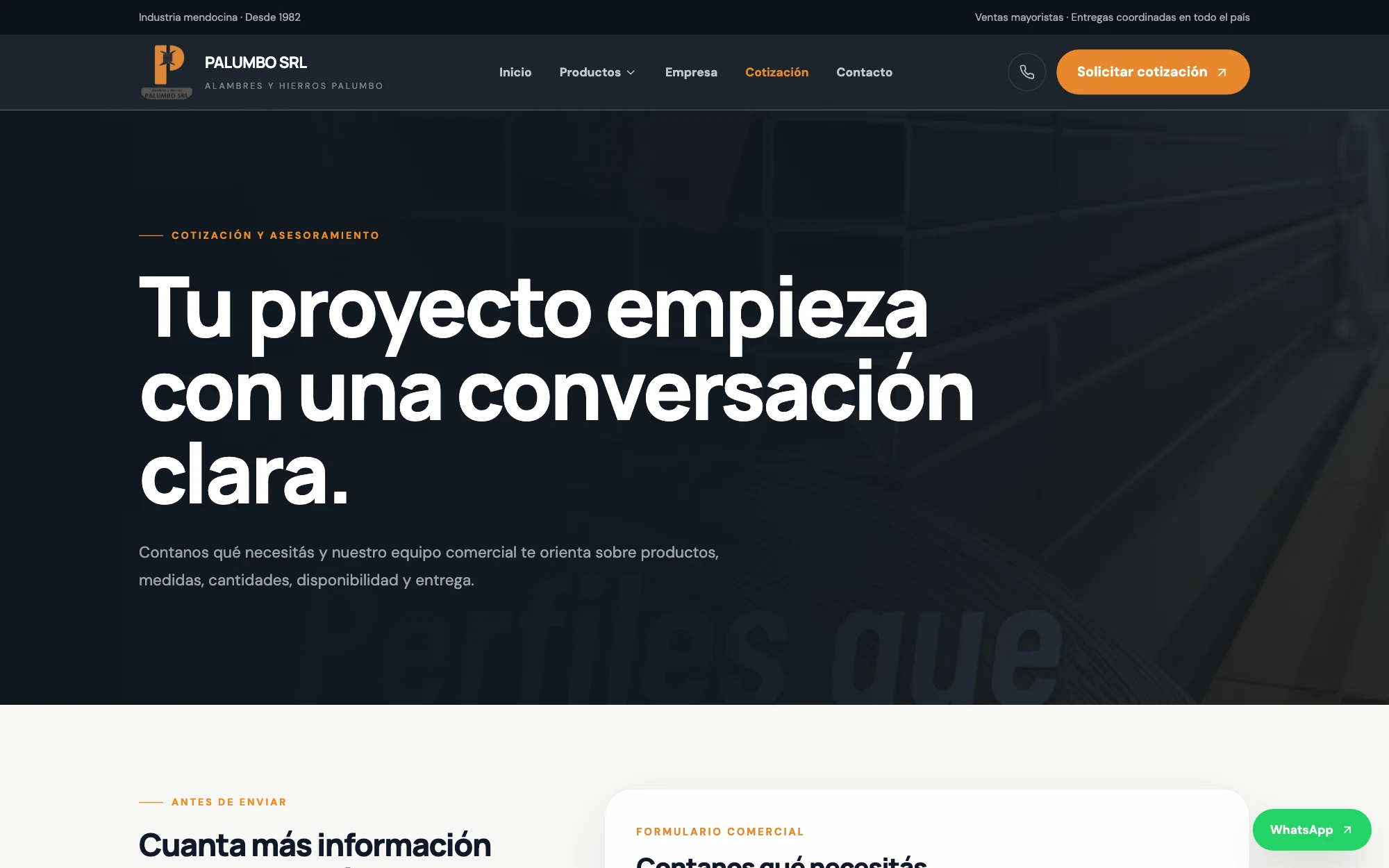 Pedido de cotización guiado